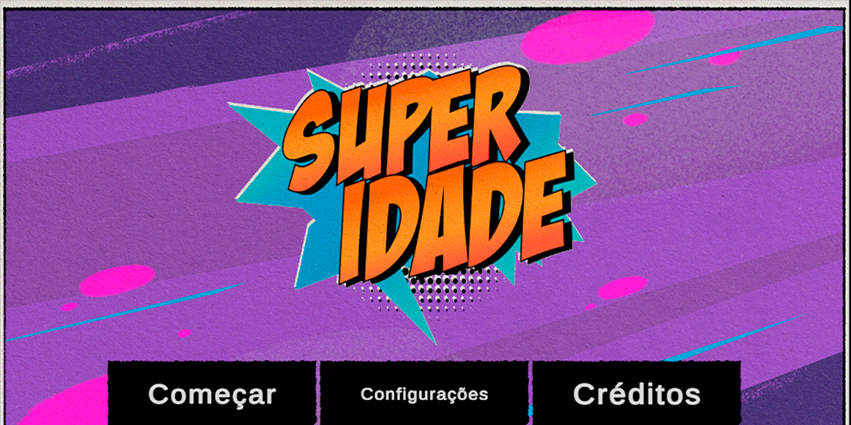 Página inicial do game Super Idade